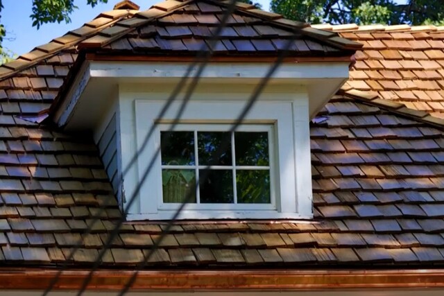 New Cedar Shakes on residential roof